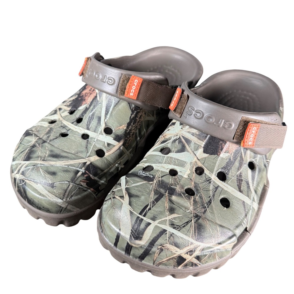 Crocs Classic All Terrain Clog Mens 8 Camo RealTree Edge Adjustable Strap Shoes